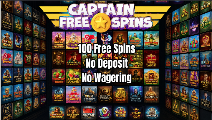 Captain Free Spins promotional banner